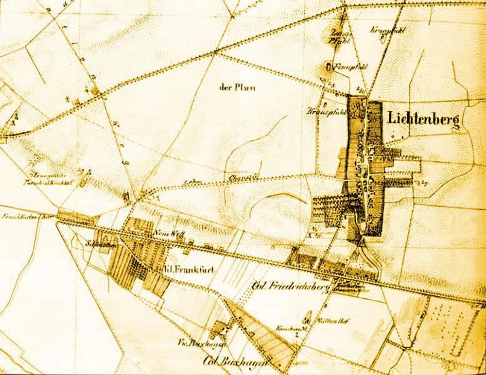 Kolonie Friedrichsberg um 1770 Karte: Landesarchiv Berlin