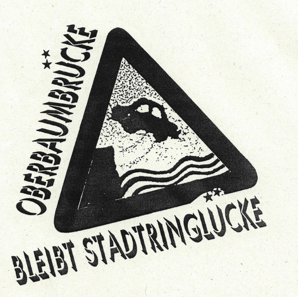 1992: Flyer Oberbaumbrücke / Quelle: Flugblatt, FHXB-Museum /