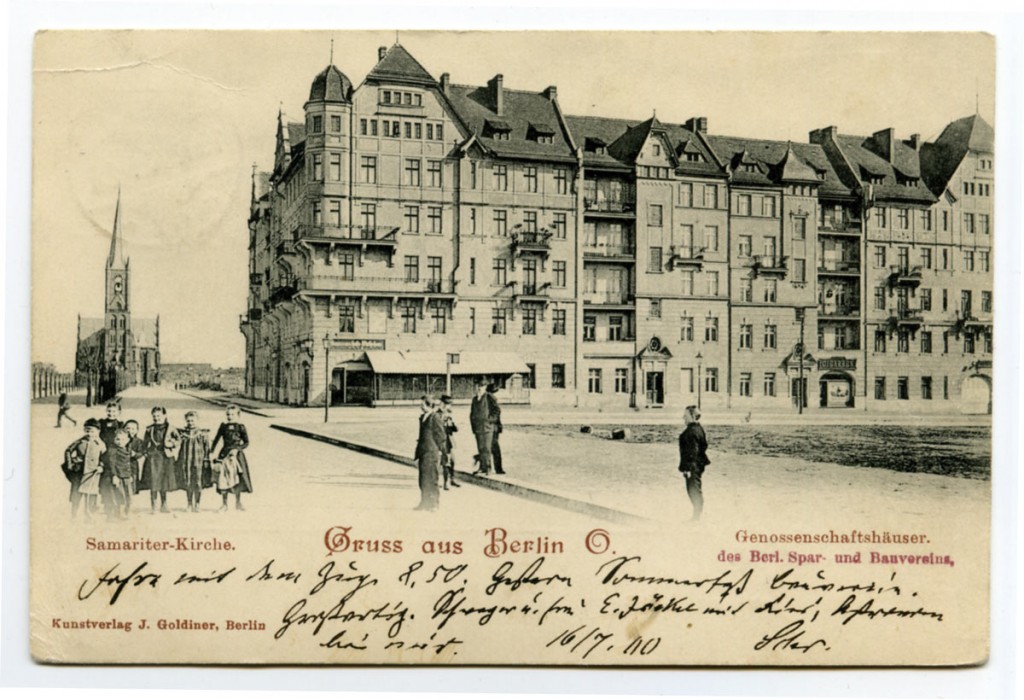 Postkarte aus dem Archiv des Bezirksmuseums Friedrichshain-Kreuzberg. Weitere Infos siehe Postkarte.