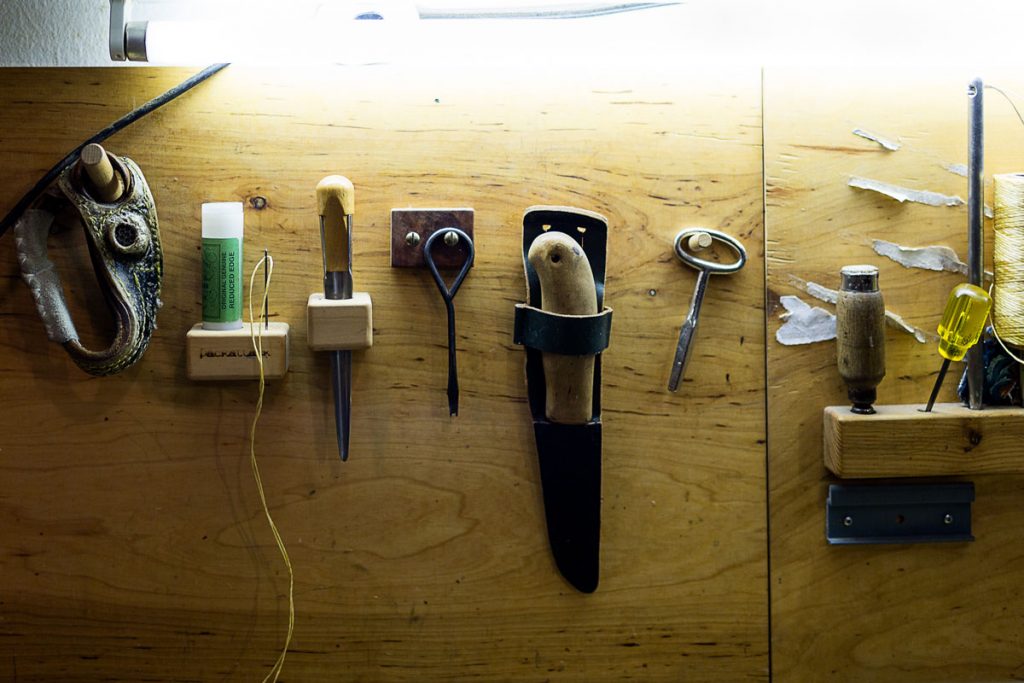 Das Segelmacherhandwerkszeug von Hannes Gebien, Foto: Giovanni Lo Curto 