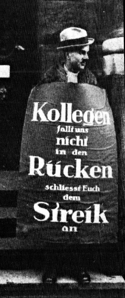 Zeit der Arbeitskämpfe / Quelle: „Der Arbeiterfotograf“ 02.1929