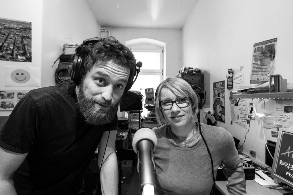 Kati Nicke und Tim Schleinitz vom Freien Radio StudioAnsage | Foto: Giovanni Lo Curto