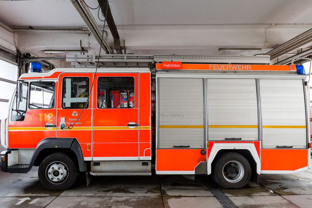 Feuerwehrwagen bei der Friedrichshainer Feuerwache | Foto: Giovanni Lo Curto