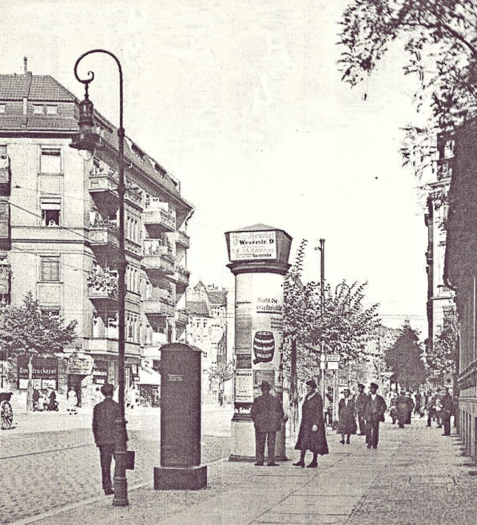 Die Boxhagener Straße in Berlin-Friedrichshain | Quelle: Postkarte