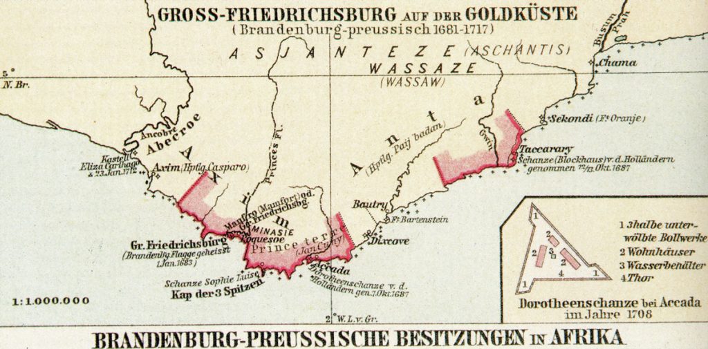Landkarte mit deutschen Kolonien | Quelle: Katalog zur deutschen Kolonialausstellung 1896