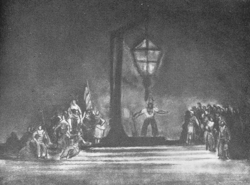 Entwurf für das Bühnenbild zum Stück Wilhelm Tell | Quelle: Programmheft