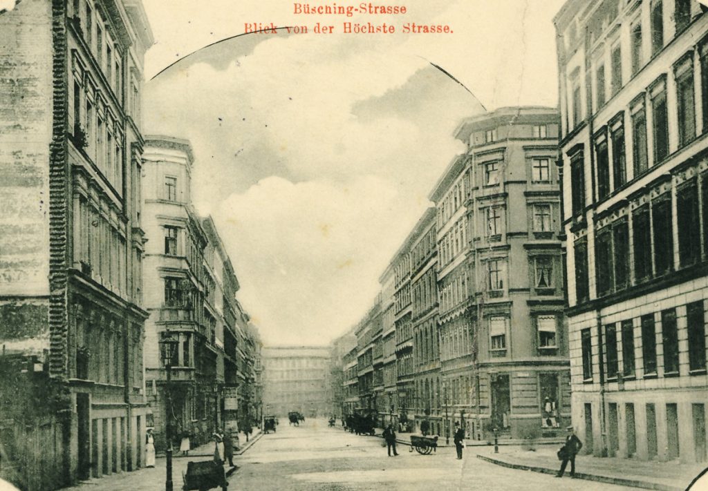 Berlin wird Metropole: Vor 99 Jahren entstand der Bezirk Friedrichshain: Büschingstraße | Quelle: Postkarte