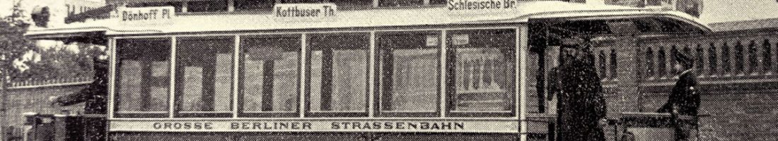 Straßenbahn auf der Stralauer Allee | Quelle: „Die Berliner Straßenbahngesellschaften“, 1909 (S. 9-11)