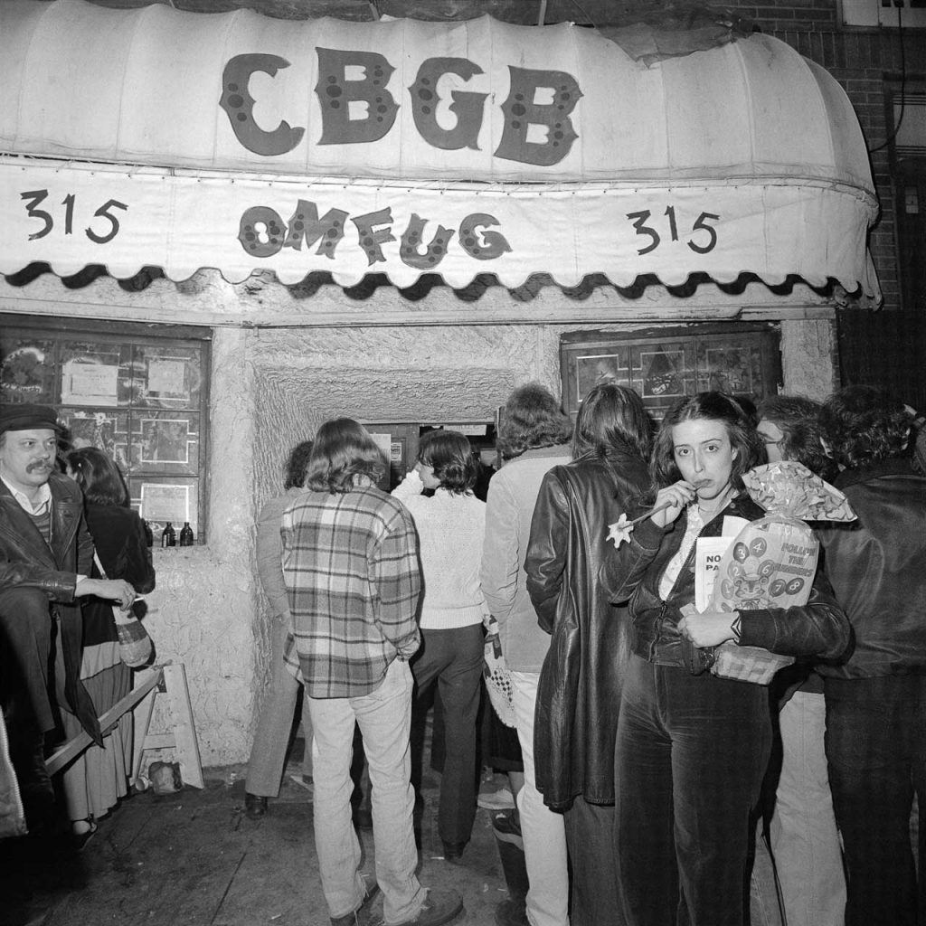 Meryl Meisler, A Flower Outside CBGB OMFUG NY, NY April 1977