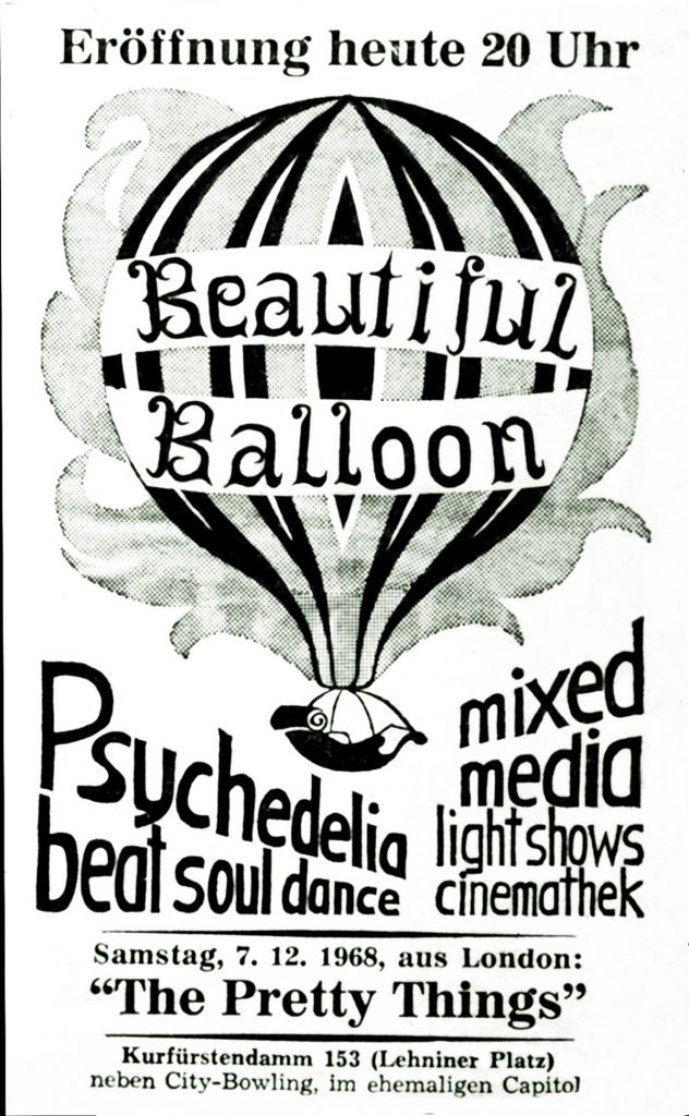 Archiv der Jugendkulturen - Beautiful Balloon, Psychedelia, Beat Soul Dance, London, Kurfürstendamm, Berlin | Quelle: Archiv